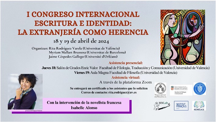 Participació al I Congreso Internacional Escritura e Identidad: La extranjería como herencia